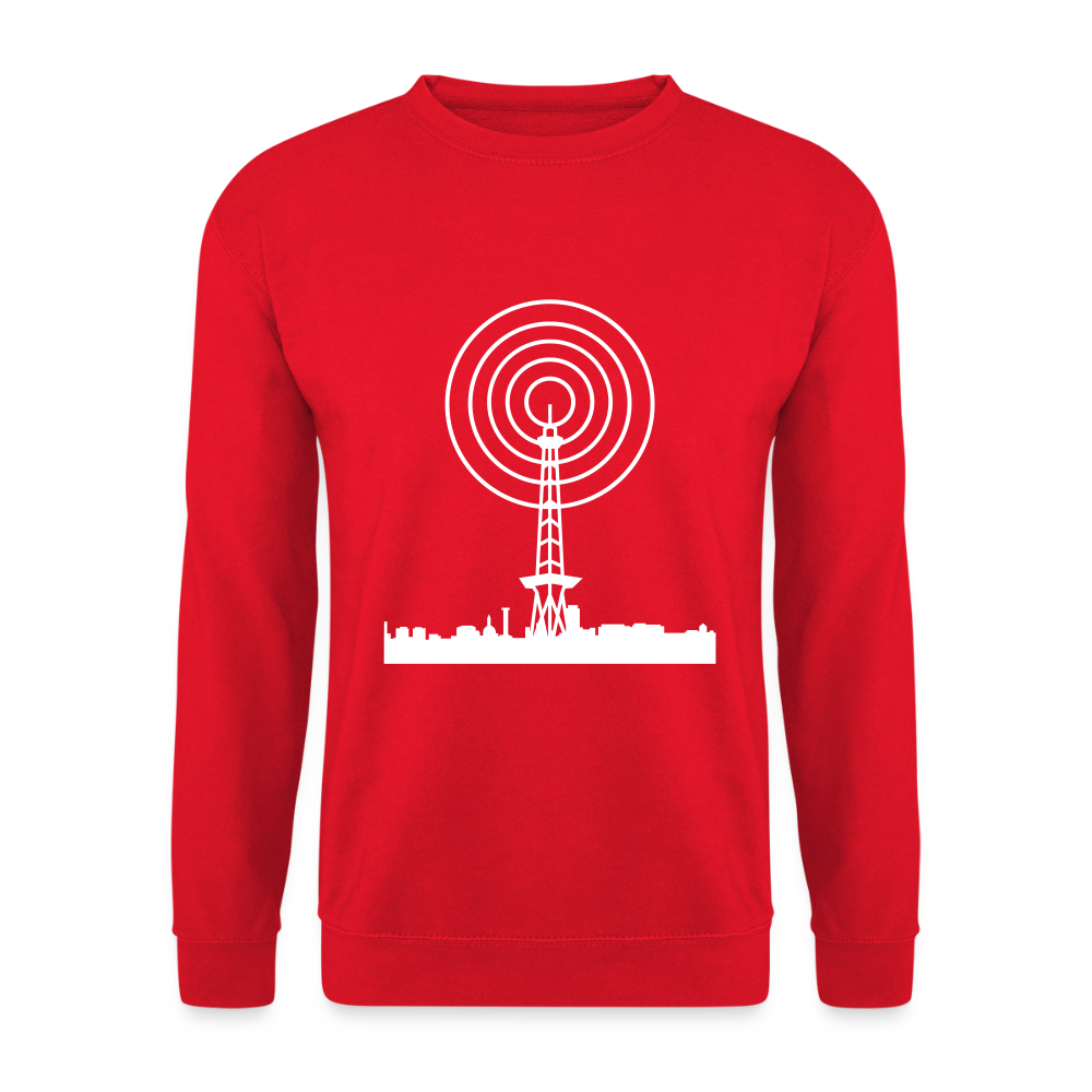 Funkturm im Fokus - Unisex Pullover - Rot