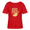 Keen Bock druff! - Relaxed Rundhals Frauen Bio-T-Shirt - Rot