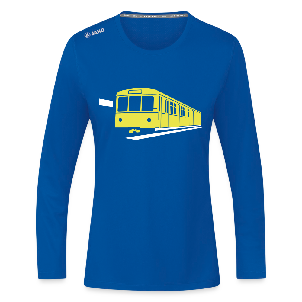 Die U-Bahn kommt - Frauen Sport Langarmshirt - Royalblau
