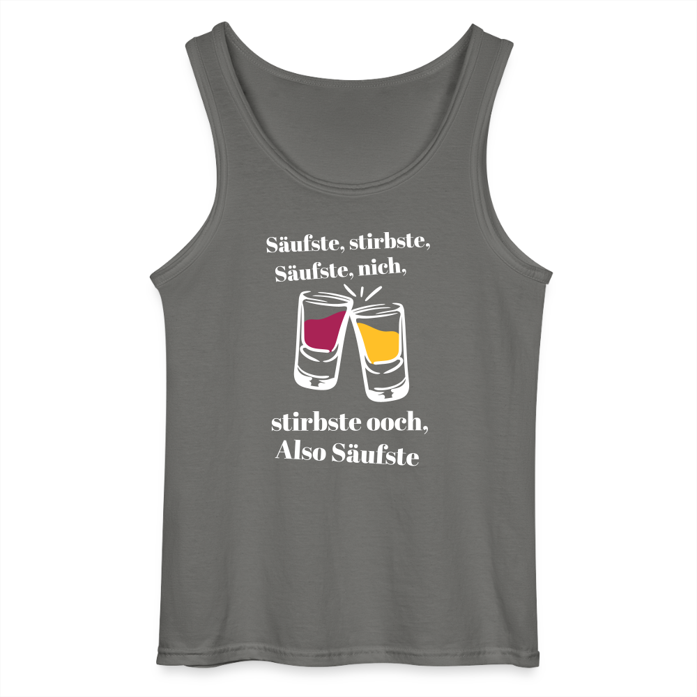 Säufste - Männer Tank Top - Anthrazit