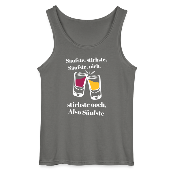 Säufste - Männer Tank Top - Anthrazit