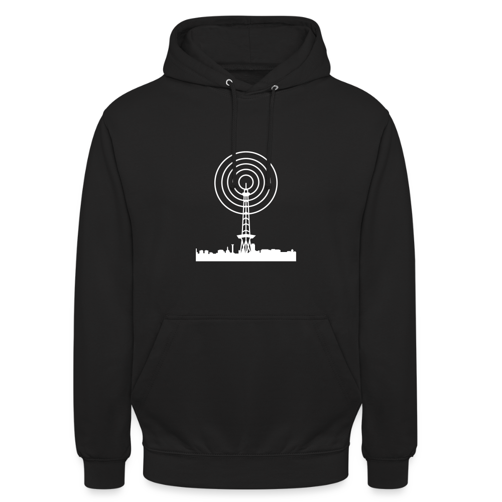 Funkturm im Fokus - Unisex Hoodie - Schwarz