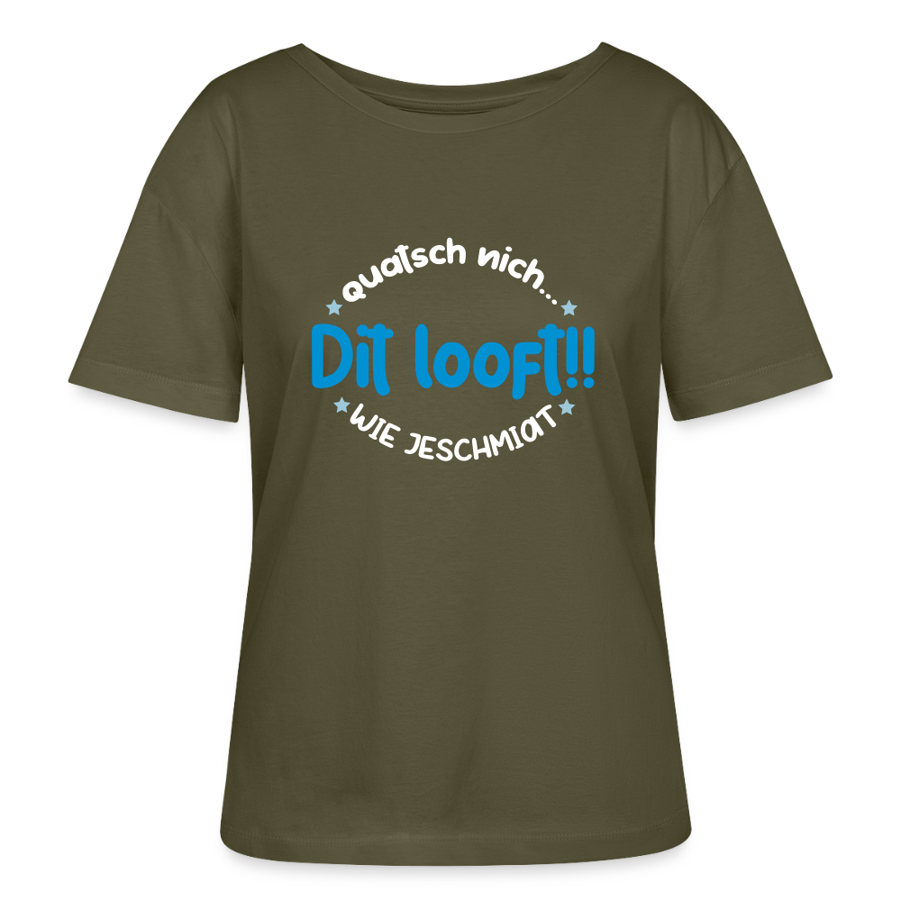 Dit Looft! - Relaxed Rundhals Frauen Bio-T-Shirt - Khaki