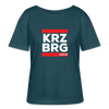 KRZBRG - Relaxed Rundhals Frauen Bio-T-Shirt - Dunkles Petrol