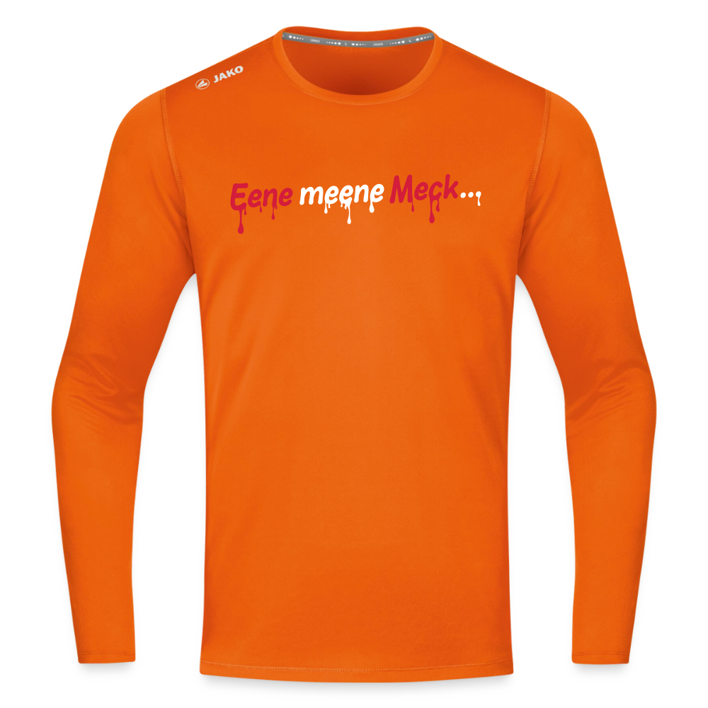 Eene meene Meck... - Männer Sport Langamshirt - Neonorange