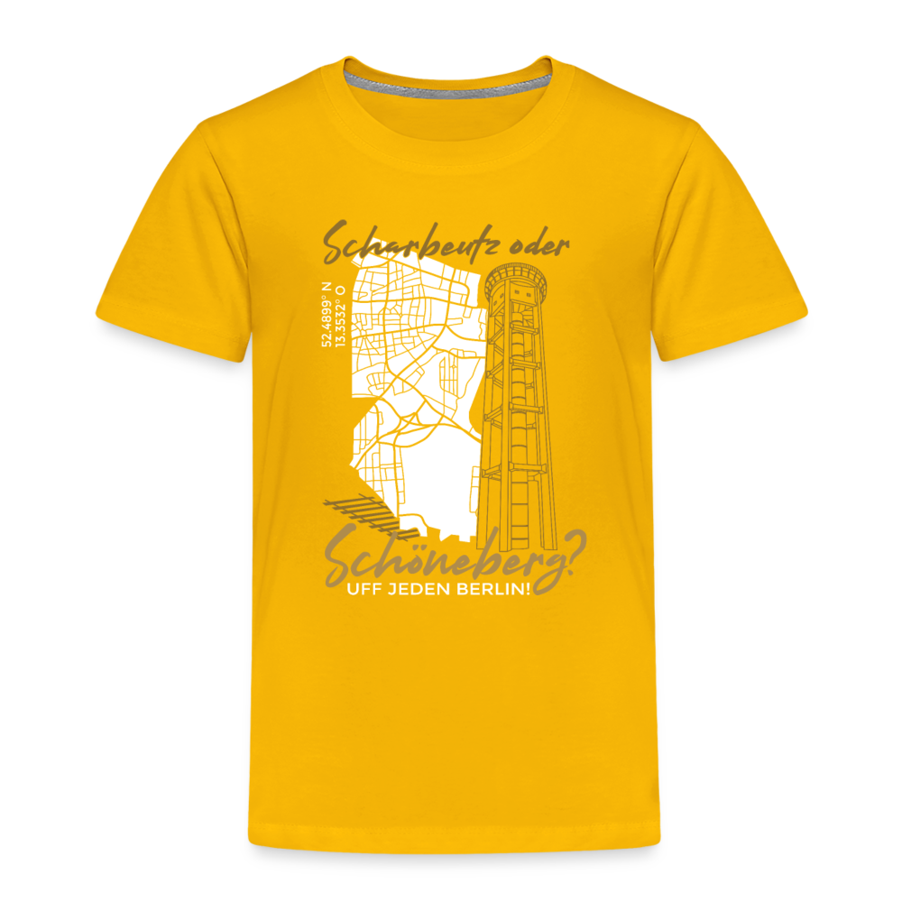 Scharbeutz oder Schöneberg - Kinder Premium T-Shirt - Sonnengelb