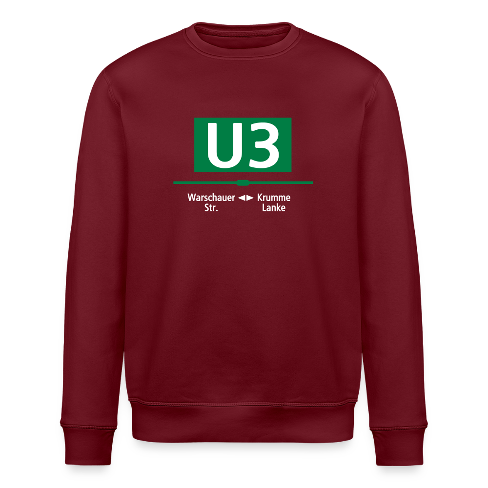 U3 - Unisex Bio Sweatshirt - Burgunderrot