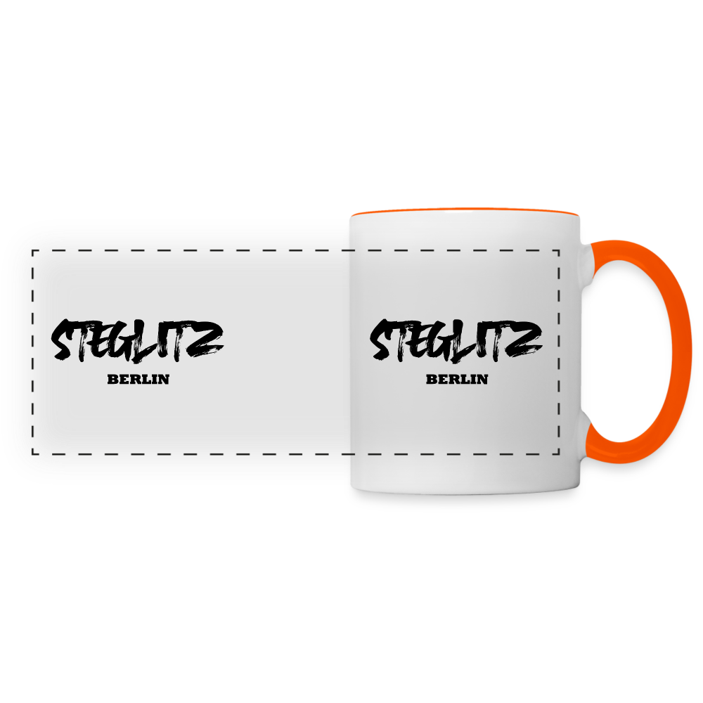 Steglitz - Tasse zweifarbig - Weiß/Orange