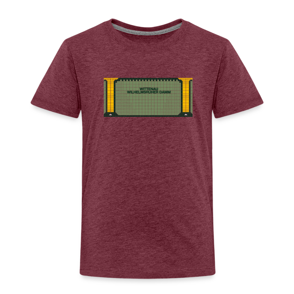 Wittenau Wilhelmsruher Damm - Kinder Premium T-Shirt - Bordeauxrot meliert