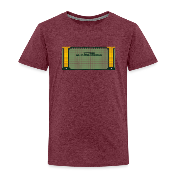 Wittenau Wilhelmsruher Damm - Kinder Premium T-Shirt - Bordeauxrot meliert