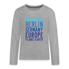 Kreuzberg - Planet Earth - Teenager Langarmshirt - Grau meliert