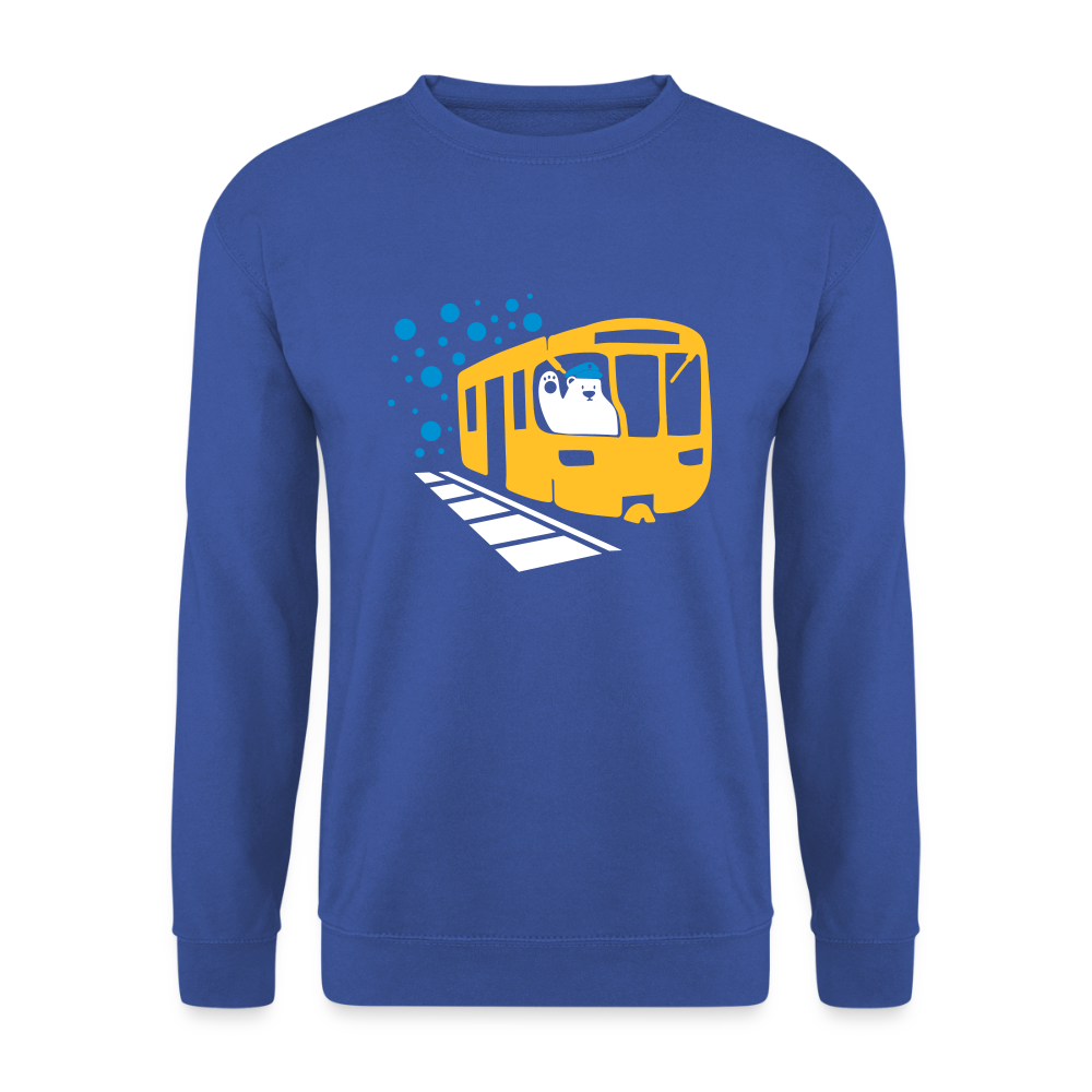 Bär in U-Bahn Kommt - Unisex Pullover - Royalblau