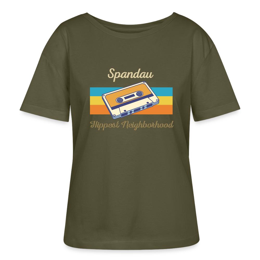 Spandau Hippest Neighborhood - Relaxed Rundhals Frauen Bio-T-Shirt - Khaki