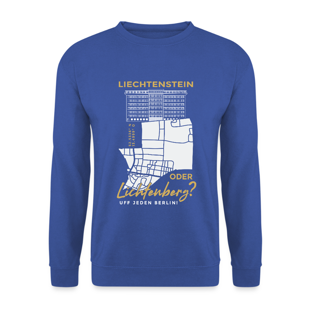 Liechtenstein oder Lichtenberg - Unisex Pullover - Royalblau