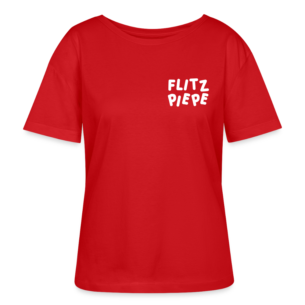 Flitzpiepe - Relaxed Rundhals Frauen Bio-T-Shirt - Rot