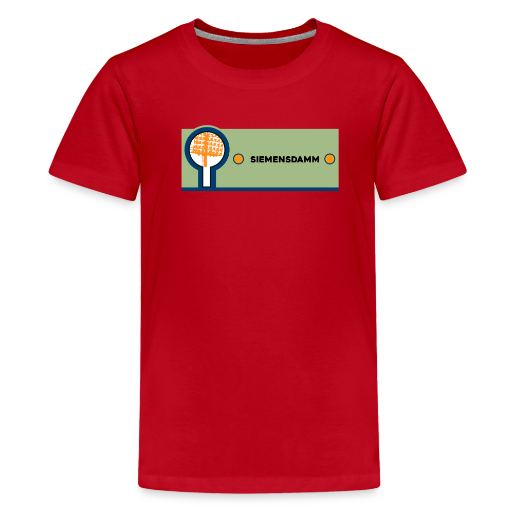 Siemensdamm - Teenager Premium T-Shirt - Rot