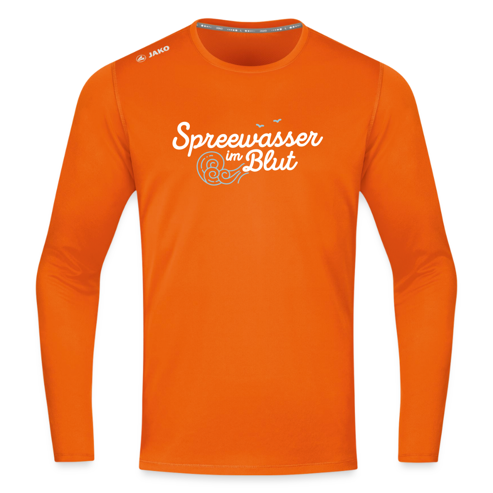 Spreewasser im Blut - Männer Sport Langamshirt - Neonorange