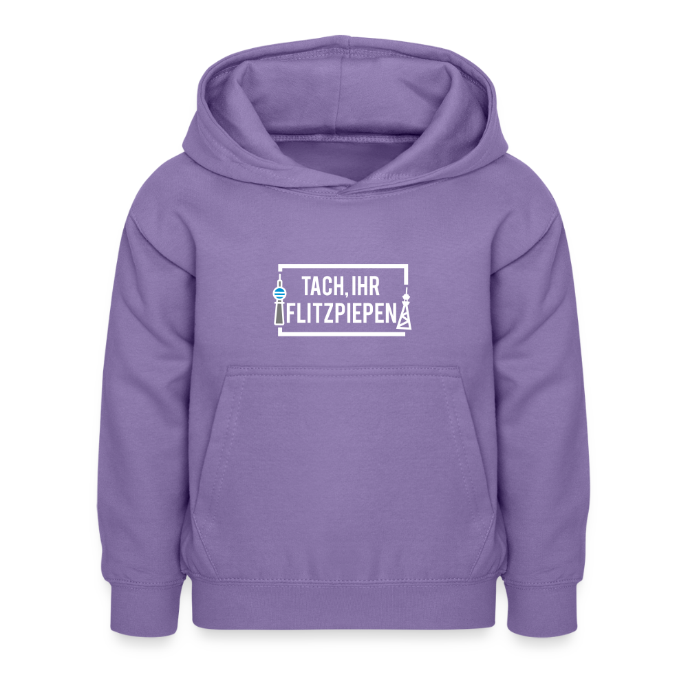 Tach ihr Flitzpiepen - weiß - Kinder Hoodie - Lavendel