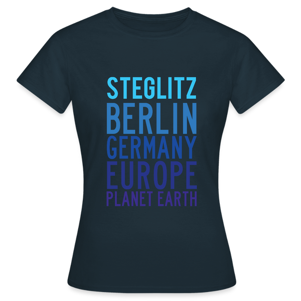 Steglitz Planet Earth - Frauen Premium T-Shirt - Navy