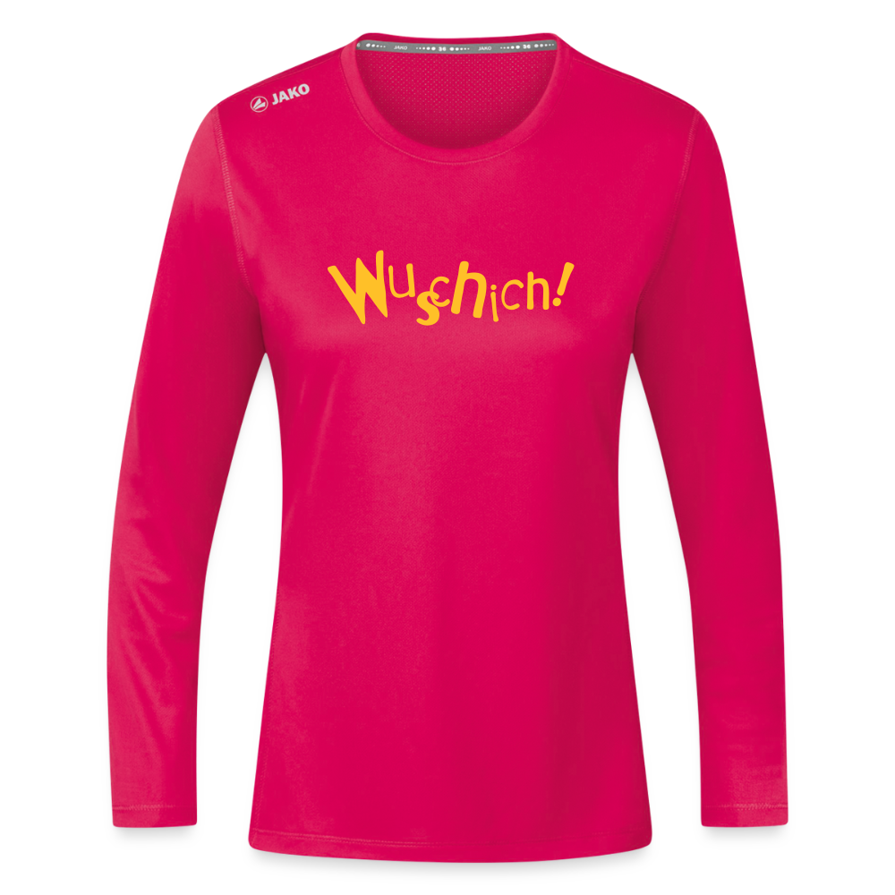 Wuschich! - Frauen Sport Langarmshirt - dunkles Pink
