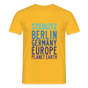 Steglitz Planet Earth - Männer Premium T-Shirt - Gelb