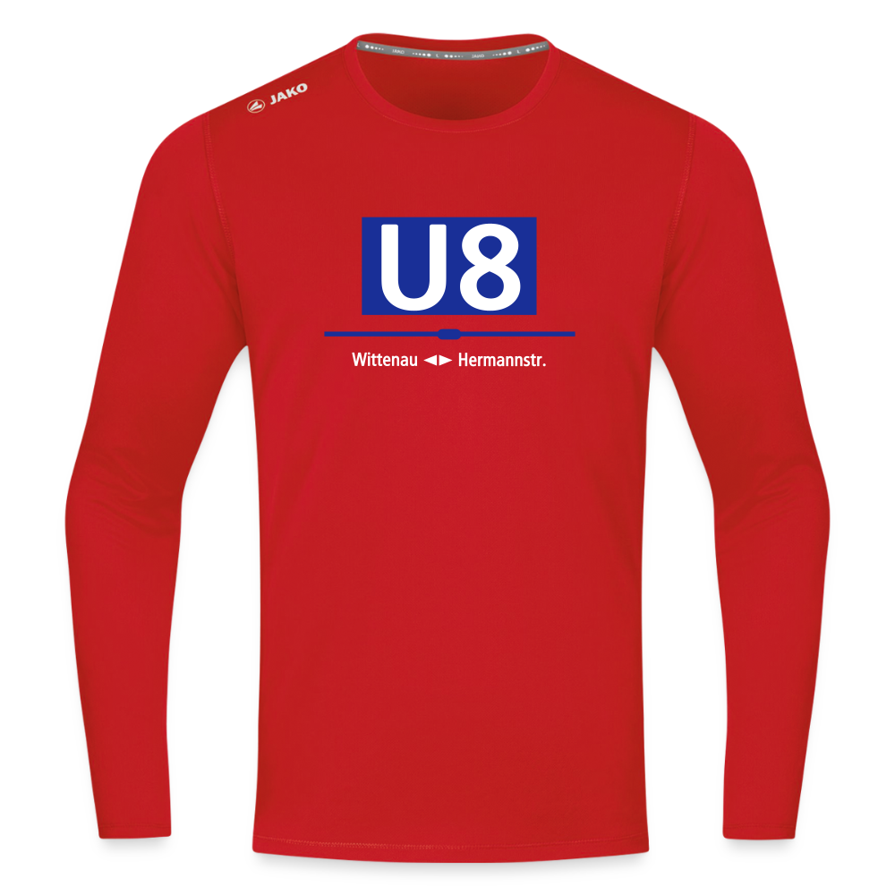 U8 - Männer Sport Langamshirt - Rot