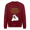 Kaffee motiviert - Unisex Bio Sweatshirt - Burgunderrot