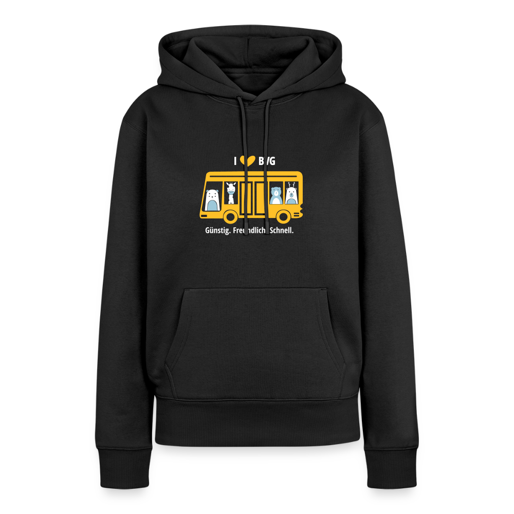 I love BVG - Frauen Premium Hoodie - Schwarz