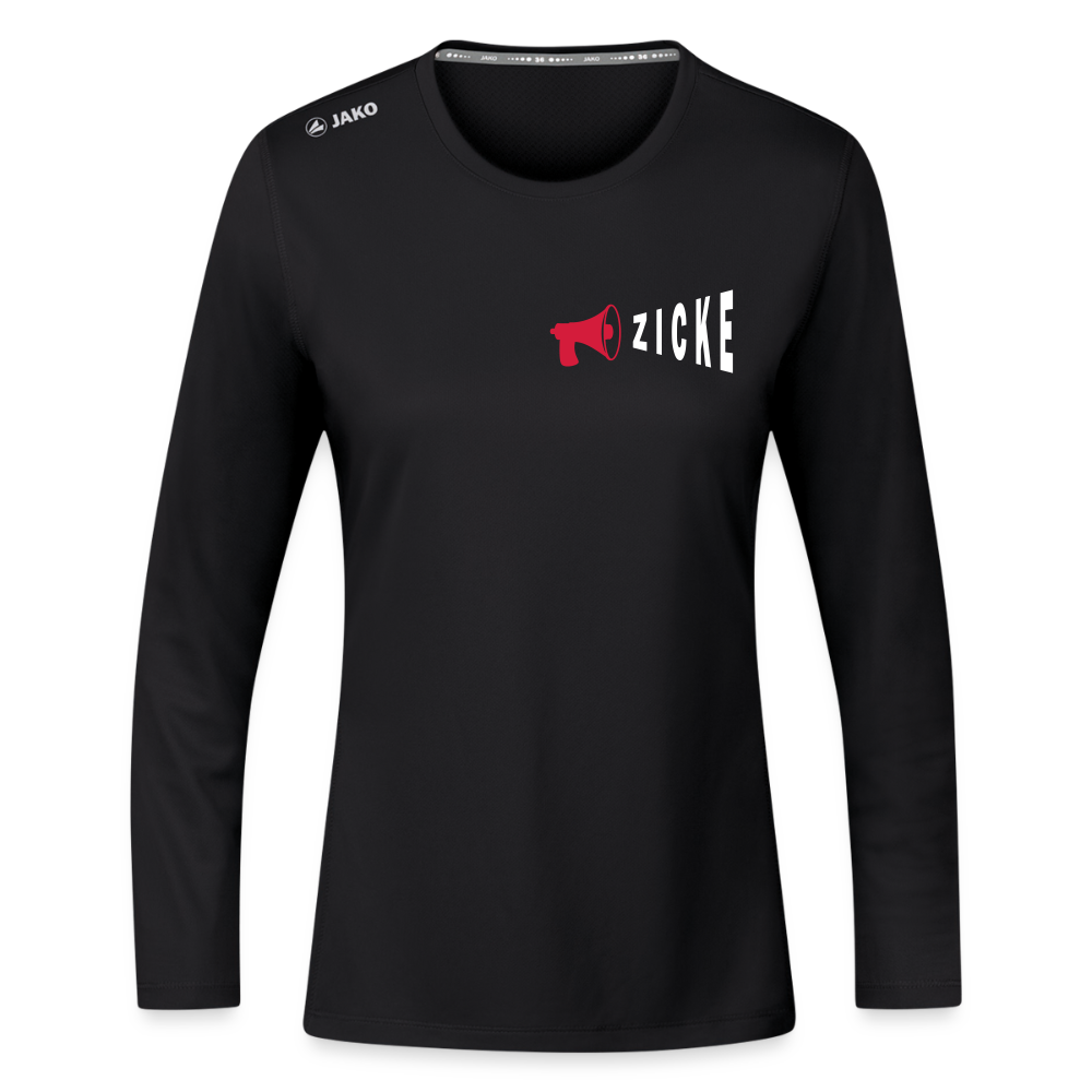 Zicke - Frauen Sport Langarmshirt - Schwarz