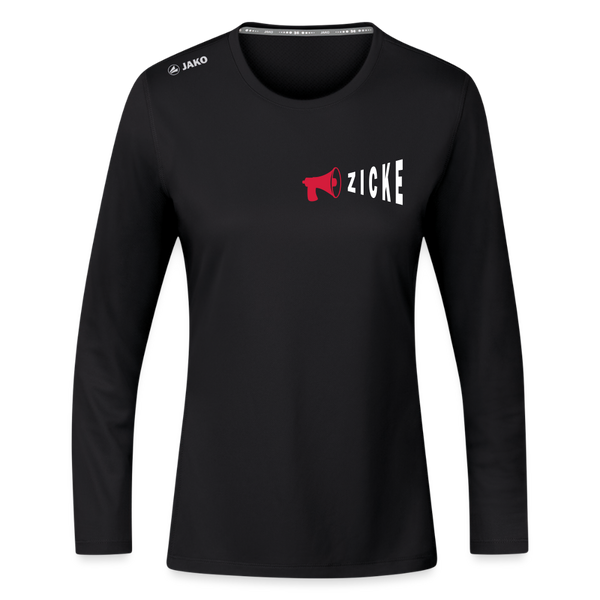 Zicke - Frauen Sport Langarmshirt - Schwarz