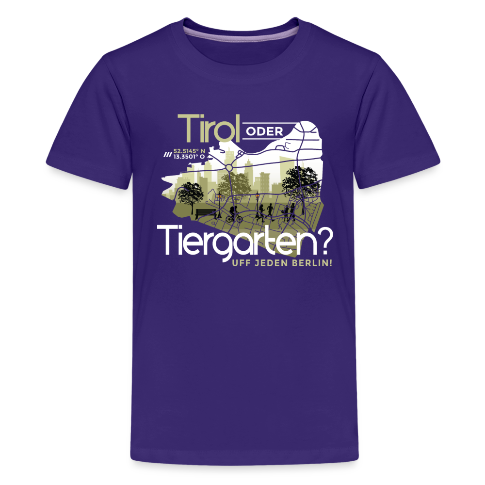 Tirol oder Tiergarten - Teenager Premium T-Shirt - Lila