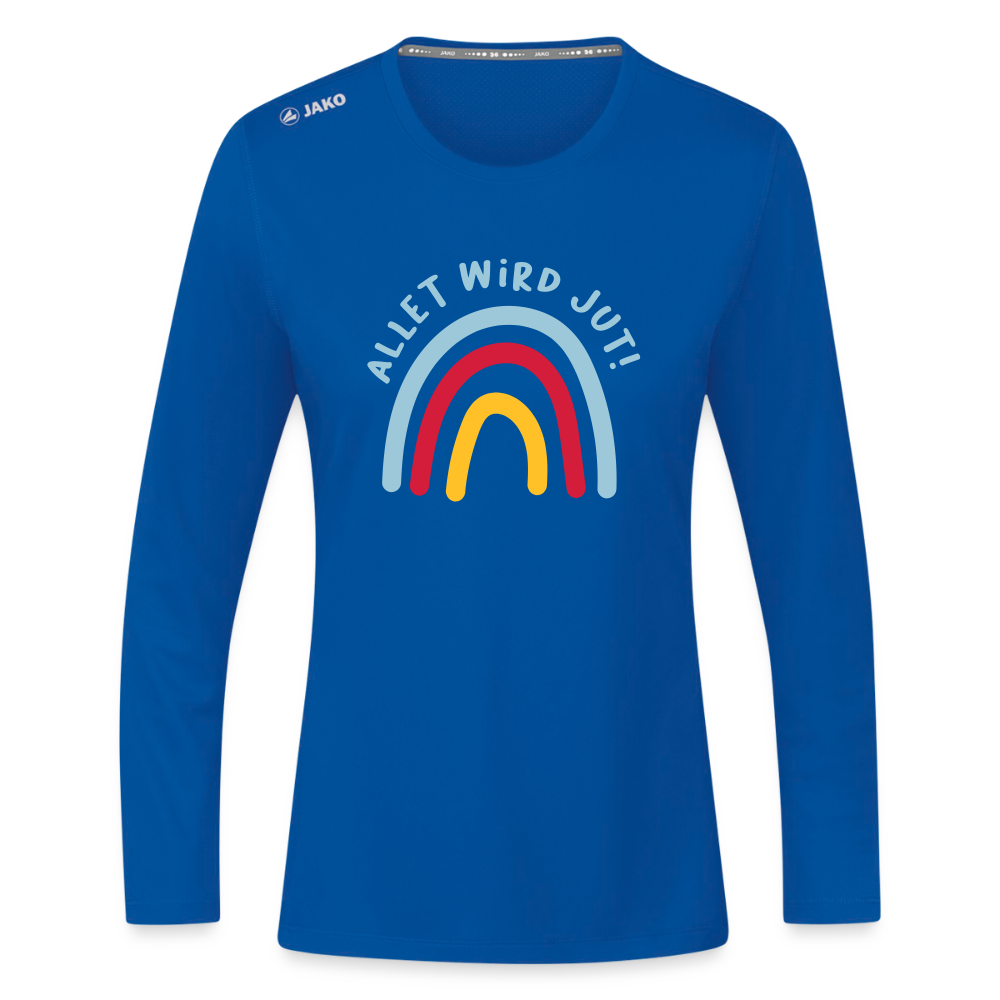 Allet wird jut! - Frauen Sport Langarmshirt - Royalblau