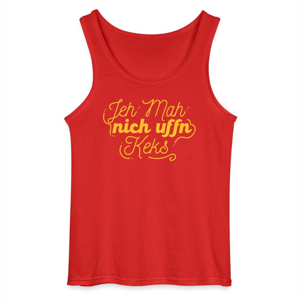 Jeh mah nich uffn Keks gelb - Männer Tank Top - Rot