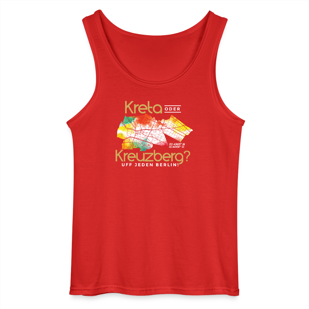 Kreta oder Kreuzberg - Männer Tank Top - Rot