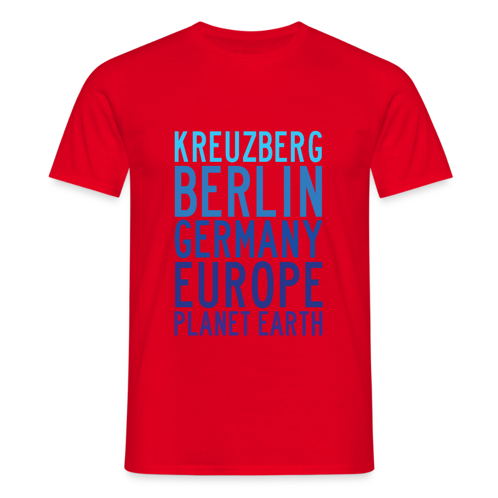 Kreuzberg - Planet Earth - Männer Premium T-Shirt - Rot
