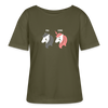 Berliner Einhorn - Relaxed Rundhals Frauen Bio-T-Shirt - Khaki