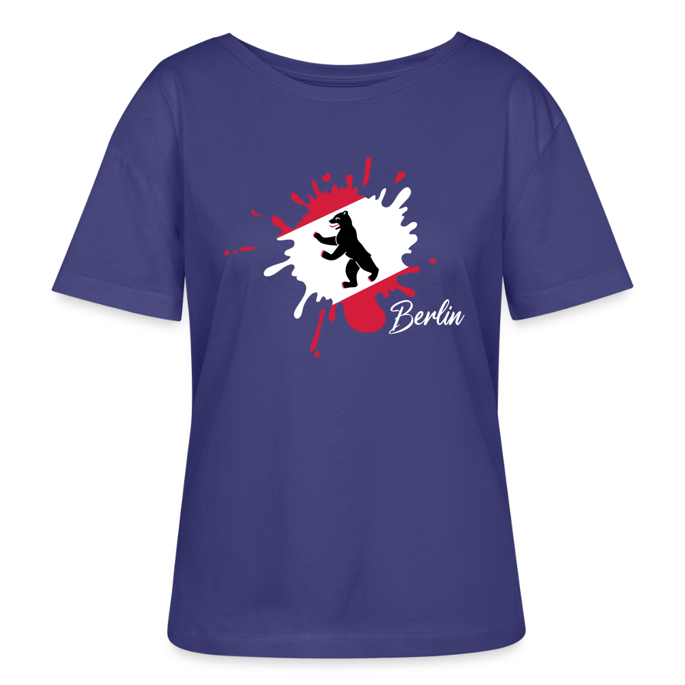 Berlin Klecks Bär - Relaxed Rundhals Frauen Bio-T-Shirt - Dämmerung