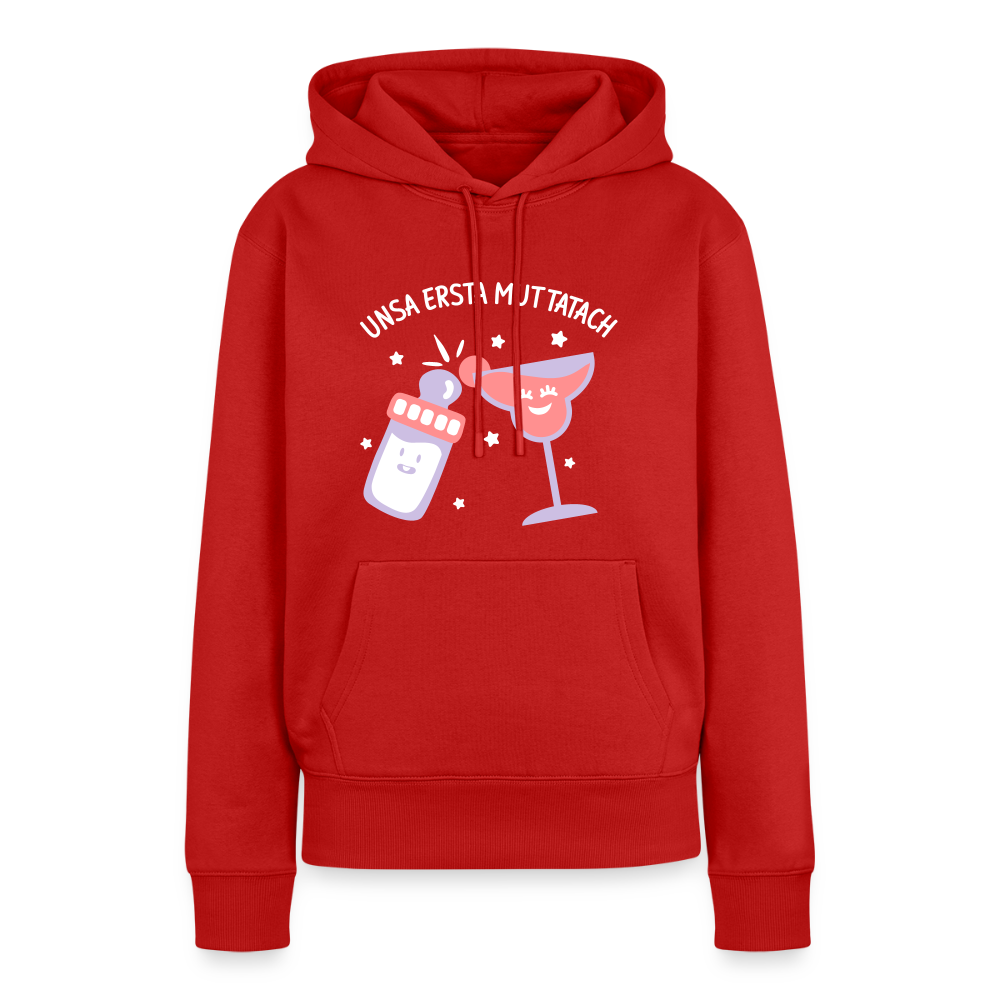 unsa ersta Muttatach - Frauen Premium Hoodie - Rot