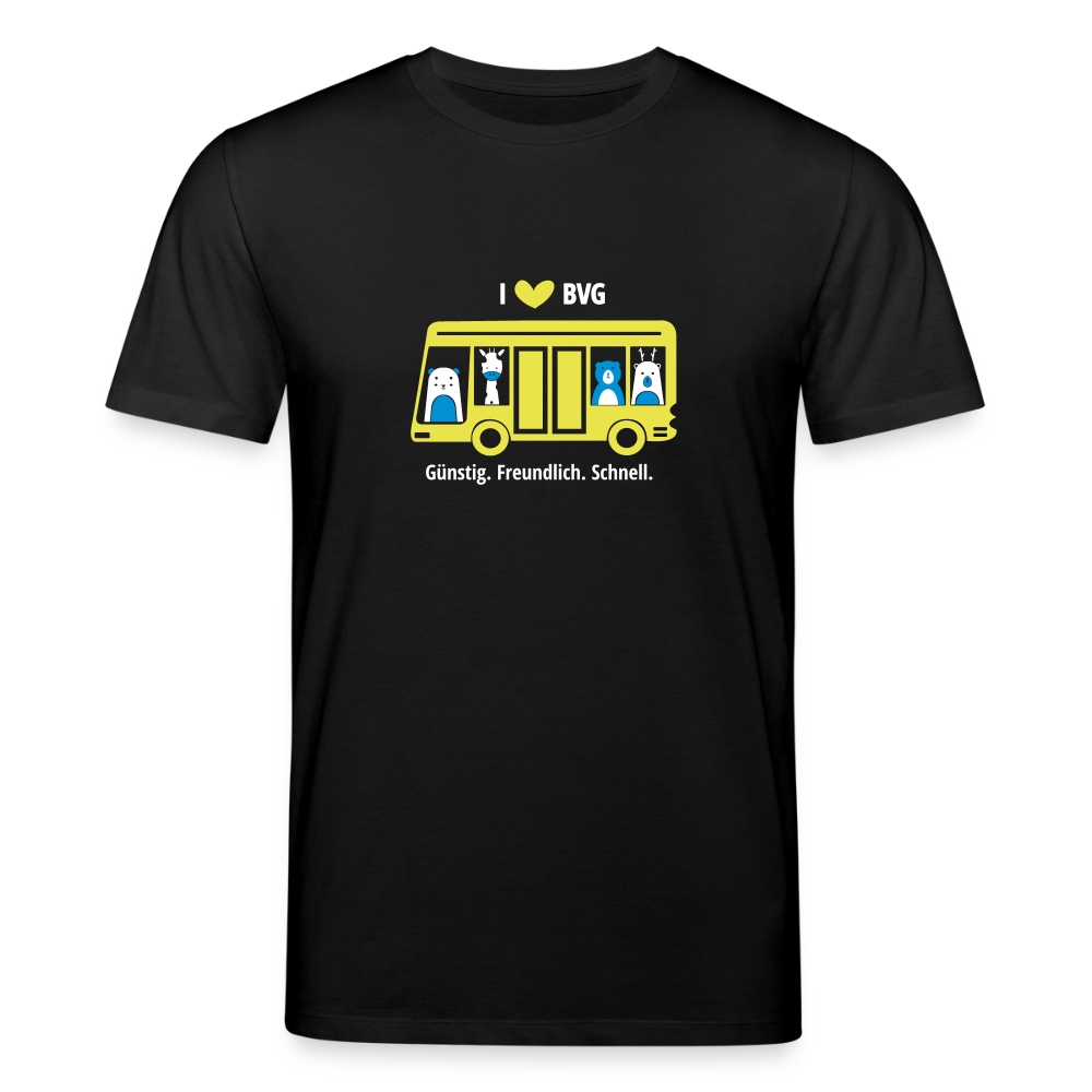 I love BVG - Unisex Bio T-Shirt - Schwarz