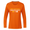 Nich mürrisch! Jedankenreich! - Frauen Sport Langarmshirt - Neonorange
