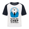 Chef - Kinder Baseball T-Shirt - Weiß/Navy