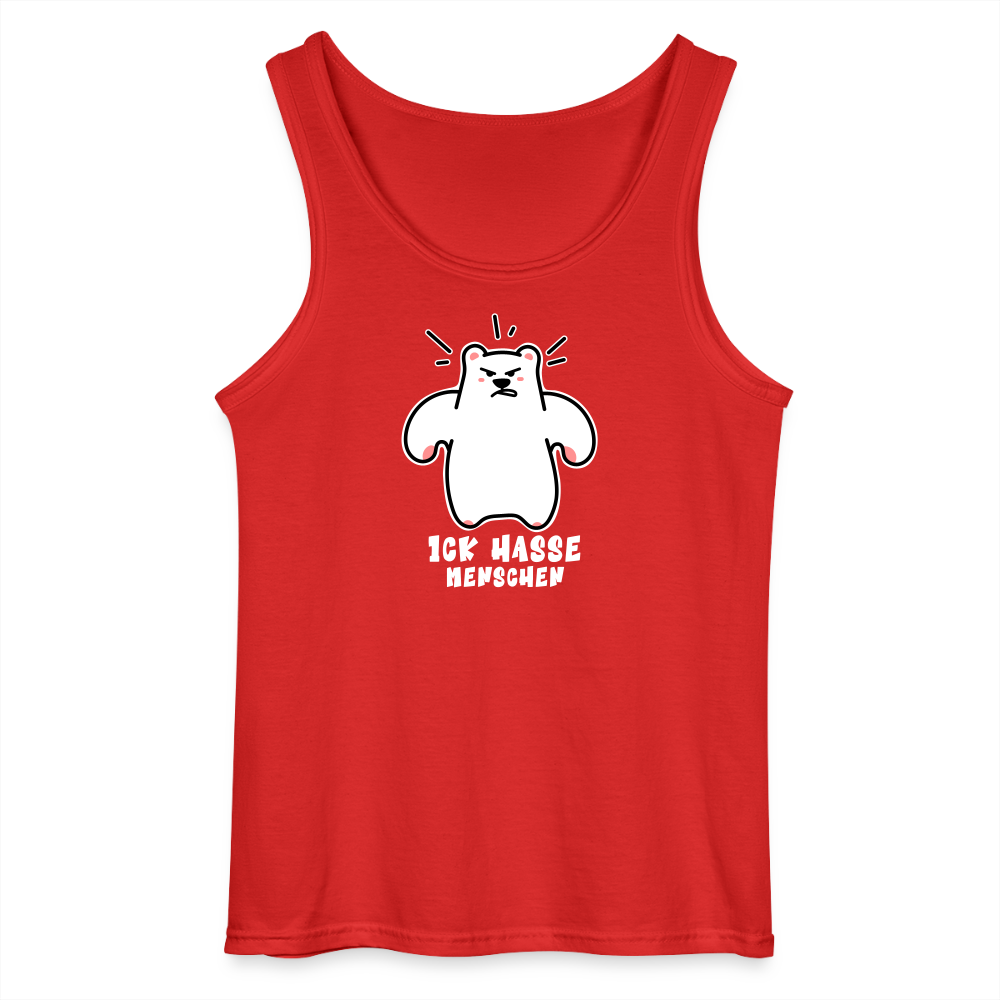 Ick Hasse Menschen - Männer Tank Top - Rot