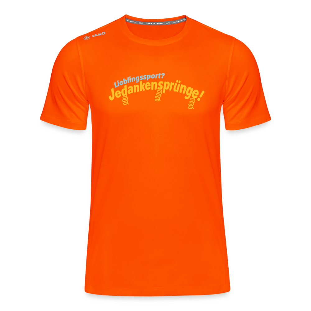 Lieblingssport? Jedankensprünge! - Männer Sport-Shirt - Neonorange
