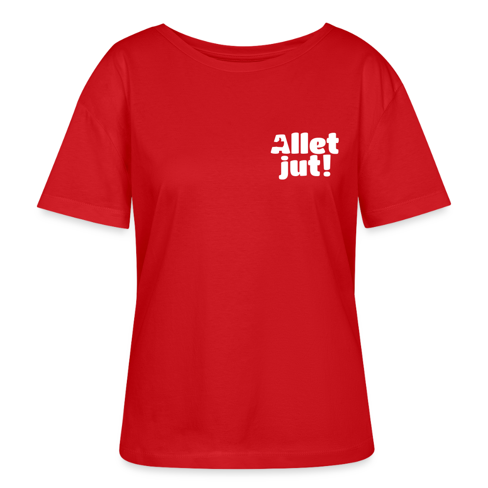 Allet Jut - Relaxed Rundhals Frauen Bio-T-Shirt - Rot