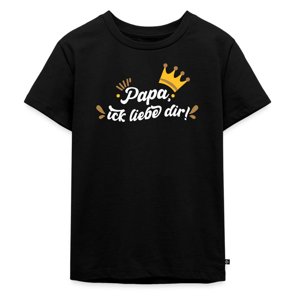 Papa, ick liebe dir!  - Kinder Premium T-Shirt - Schwarz