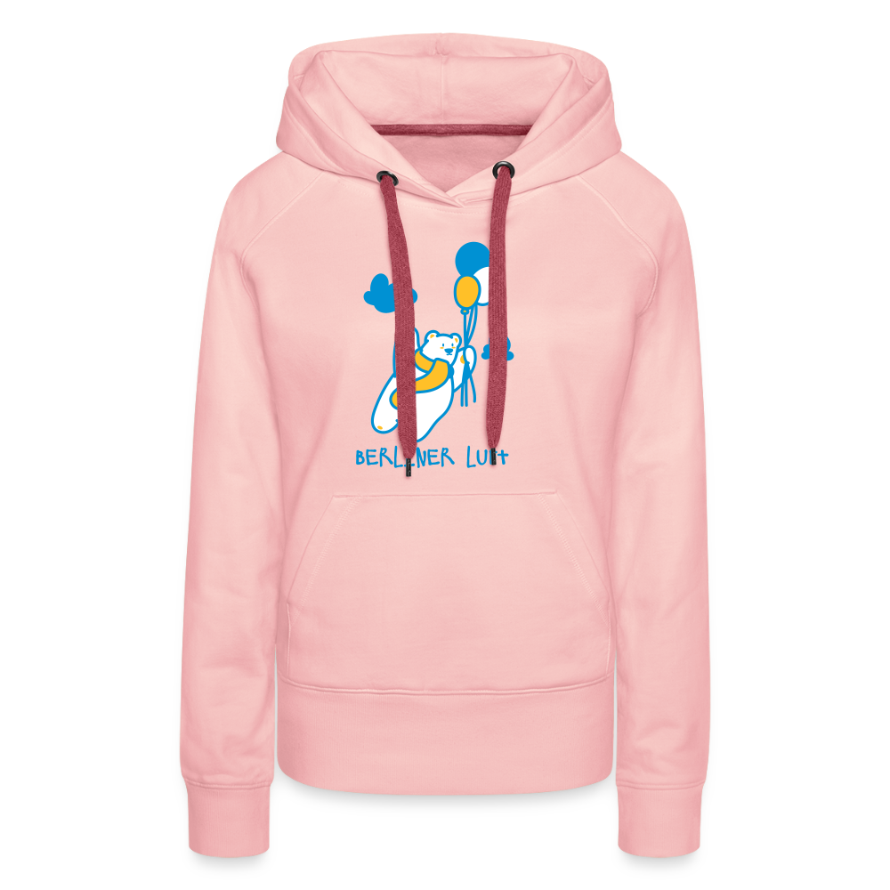 Der Bär fliegt - Frauen Premium Hoodie - Kristallrosa