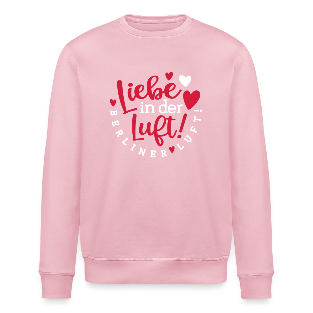Liebe in der Luft! Berliner Luft! - Unisex Bio Sweatshirt - Hellrosa