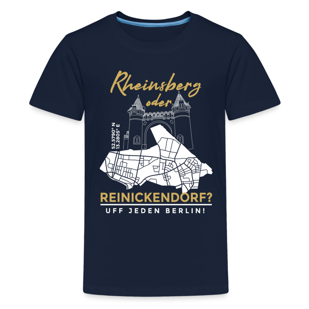 Rheinsberg oder Reinickendorf - Teenager Premium T-Shirt - Navy