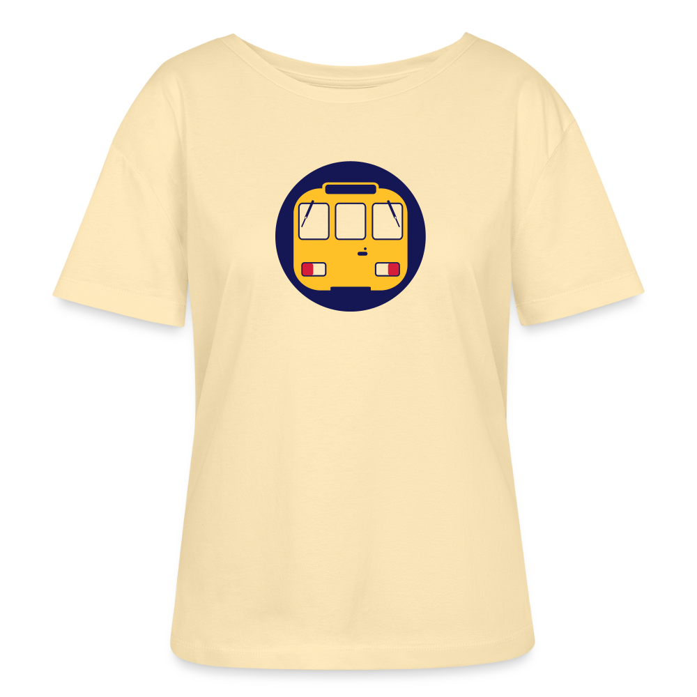 U-Bahntunnel - Relaxed Rundhals Frauen Bio-T-Shirt - Creme