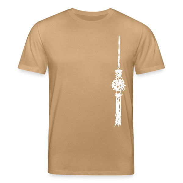 Fernsehturm Zick zack - Unisex Bio T-Shirt - Karamell 